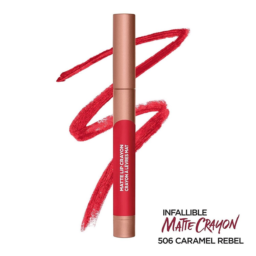 L'OREAL Infallible Matte Lip Crayon, 506 Caramel Rebel 0.04oz
